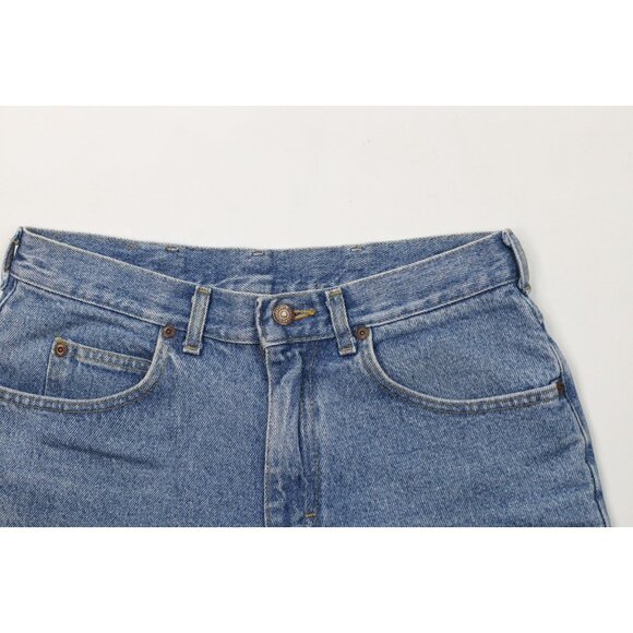 Vtg 90s Lee Mens 32 Faded Relaxed Fit Denim Jean Shorts Jorts Blue Cotton USA - Picture 2 of 10